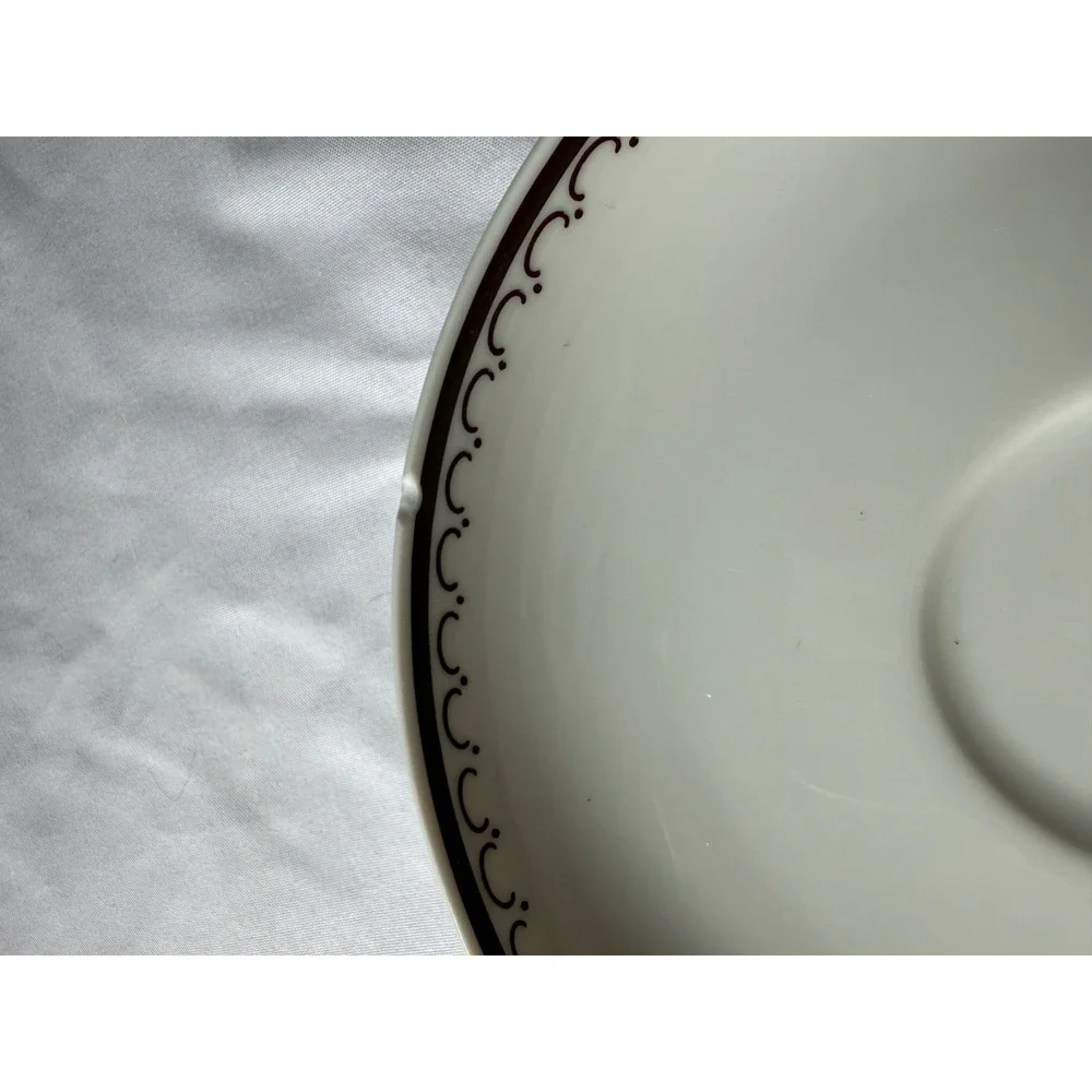 Thomas Germany Full Tea Set of 6 Brown and White Monaco Collection Porcelain